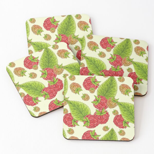 Item preview, Cute Raspberry And Leaves Seamless Pattern designed and sold by Ayesha Saleem.