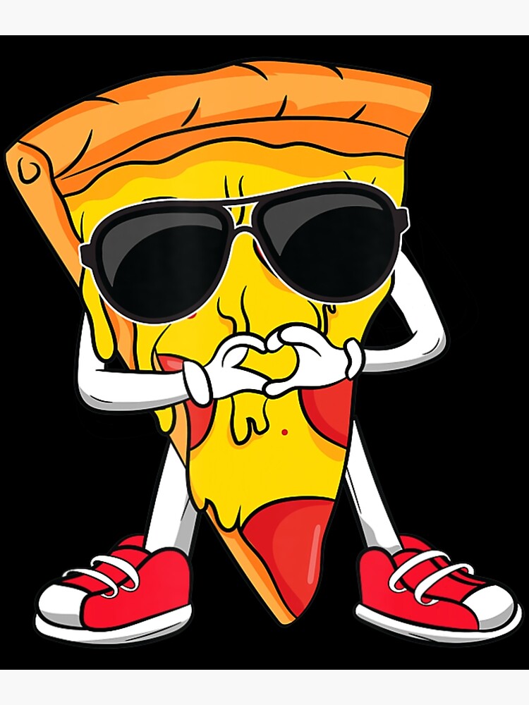 "Dancing Pizza Slice Dance Cool Pizza Love Boy" Poster for Sale by