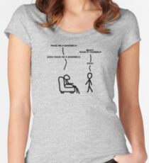 Sudo make me sandwich Women's Fitted Scoop T-Shirt