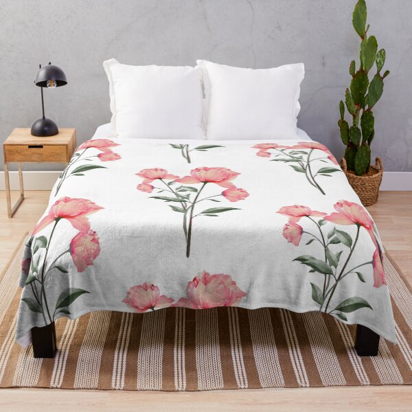 Item preview, pink peony watercolor flower designed and sold by Softlife.