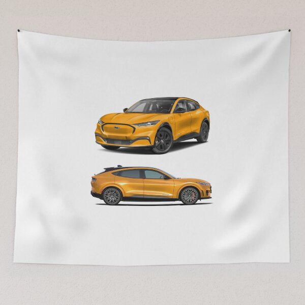 Item preview, Yellow Mustang Mach E GT designed and sold by PodiShawna.