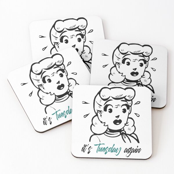 Item preview, It's Tuesday again - Cool Retro Design for T-shirts, iPhone Cases, Stickers and Other Accessories designed and sold by Ridiculam Toga.