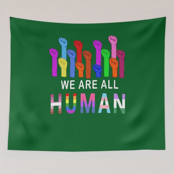 Item preview, Bemomo We Are All Hu Man Awesome 2020 LGBT Flag Birthday LGBTQ s 2020 Men Women black designed and sold by flynnoch.