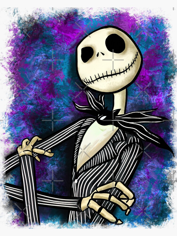 "jack the skeleton " Sticker for Sale by EtienneLevesque Redbubble