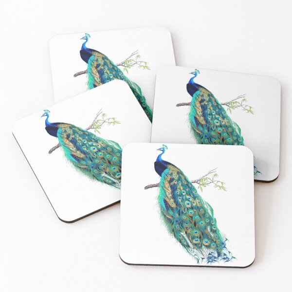 Item preview, Vintage Peacock, Blue+Gold designed and sold by PixDezines.