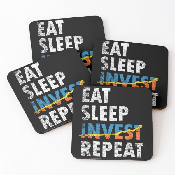 Item preview, EAT SLEEP INVEST REPEAT STOCK MARKET TRAING STONK T SHIRT STICKER GIFT PRESENT  designed and sold by Timcito.