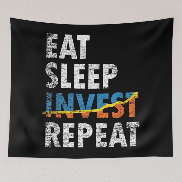 Item preview, EAT SLEEP INVEST REPEAT STOCK MARKET TRAING STONK T SHIRT STICKER GIFT PRESENT  designed and sold by Timcito.