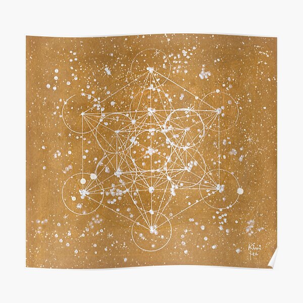 Metatron's Cube GOLD Poster