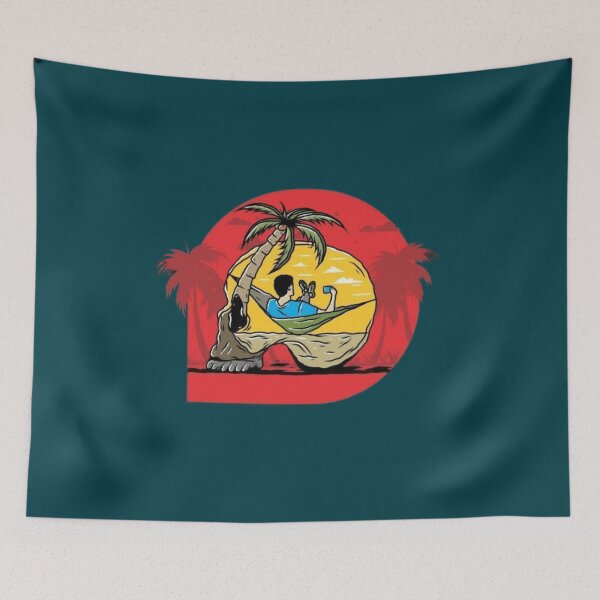 Item preview, Man on hammock in skull   designed and sold by GretaPaigeD.