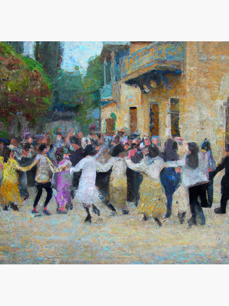 Thumbnail 3 of 3, Sticker, Old Village Wedding in Lebanon designed and sold by Naim Halawi.