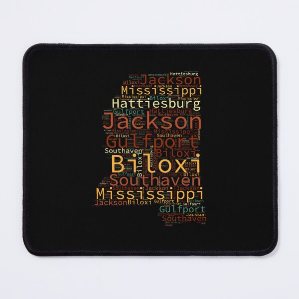 Item preview, Mississippi State Map and Cities designed and sold by labatchino10.