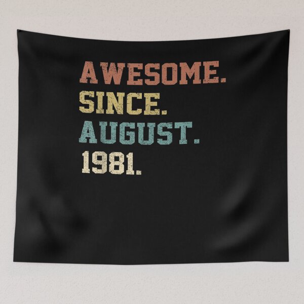 Item preview, 41 Years Old Funny Awesome Since August 1981st Birthday  designed and sold by vergiebee.