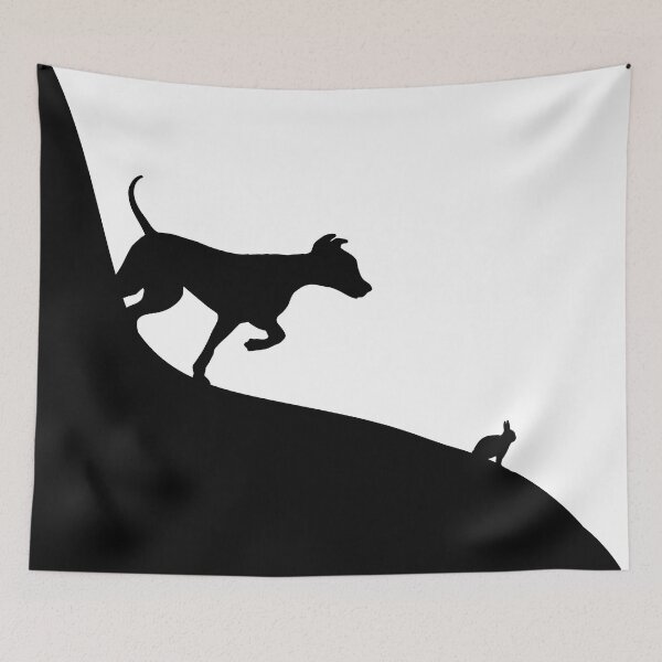Item preview, Dog silhouette black and white designed and sold by studioMoSa.
