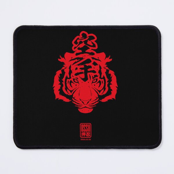 Item preview, Karate spelled in Japanese kanji letters on a red tiger by Ossu designed and sold by Ossu-Couture.
