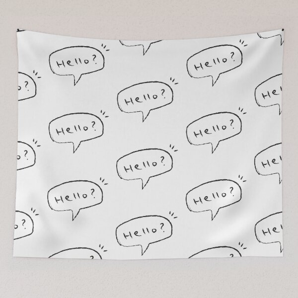 Item preview, doodle text 'hello’ designed and sold by Pinkbrushco.