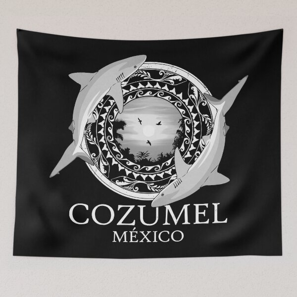 Item preview, Caribbean reef shark Cozumel Mexico designed and sold by NicGrayGraphic.