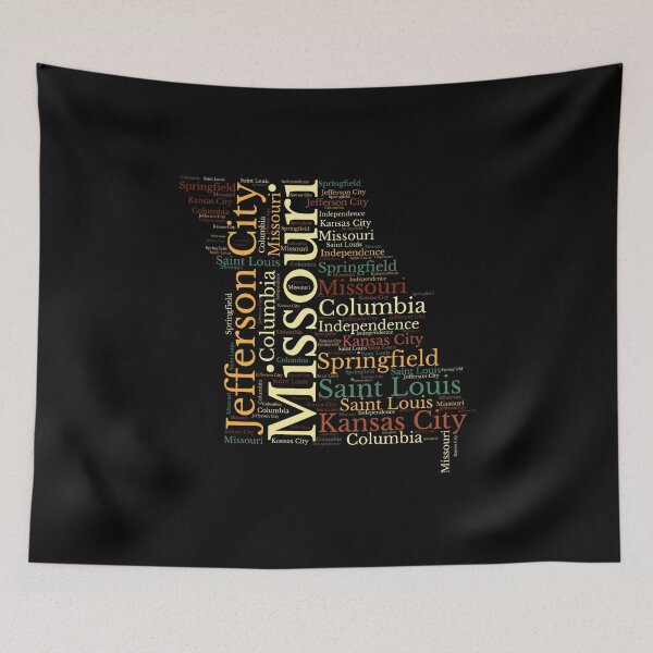 Item preview, Missouri Map and Cities designed and sold by labatchino10.