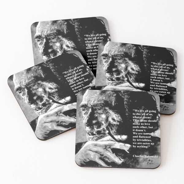 Item preview, Charles Bukowski - black - quote designed and sold by ARTito.