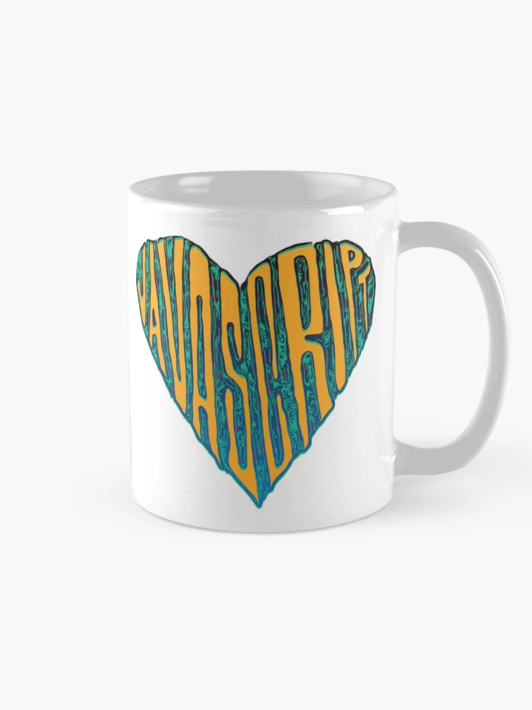 Thumbnail 3 von 6, Kaffeebecher, JavaScript-Herz designt und verkauft von cheeryscript.