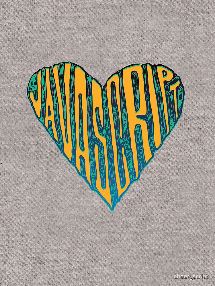 Aperçu 6 sur 6. Veste zippée à capuche avec l'œuvre Coeur JavaScript créée et vendue par cheeryscript.