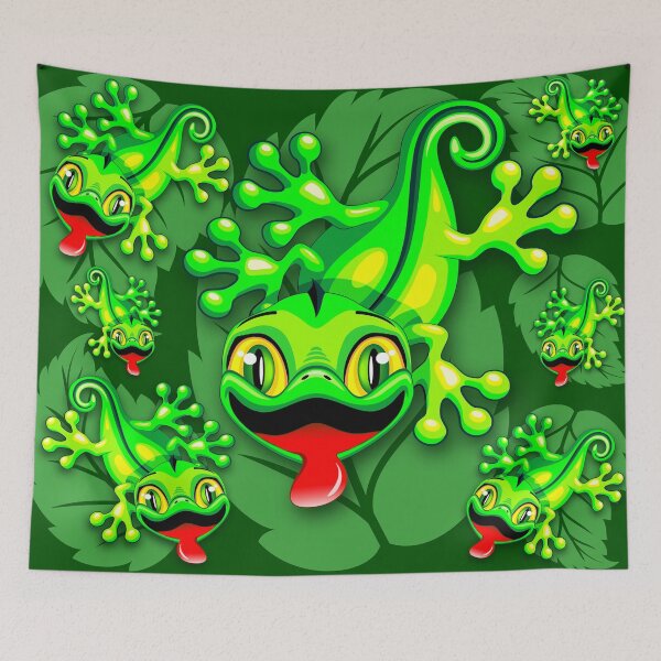 Item preview, Gecko Lizard Baby Cartoon  designed and sold by BluedarkArt.