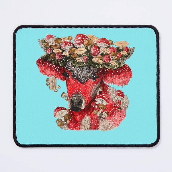 Item preview, Mooshroom Mushroom Cow Water Painting Illustration designed and sold by boscioguidena.