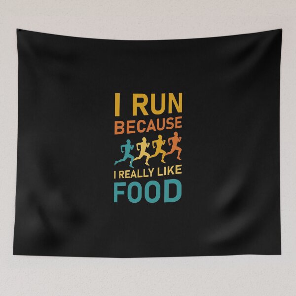 Item preview, I Run Because I Really Like Food Running Funny Essential T-Shirt designed and sold by brendauxerin.