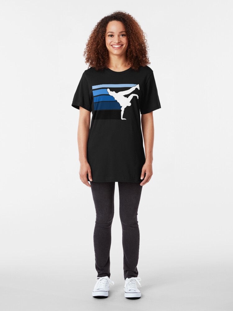 Alternate view of BBOY lines Blu/wht Slim Fit T-Shirt