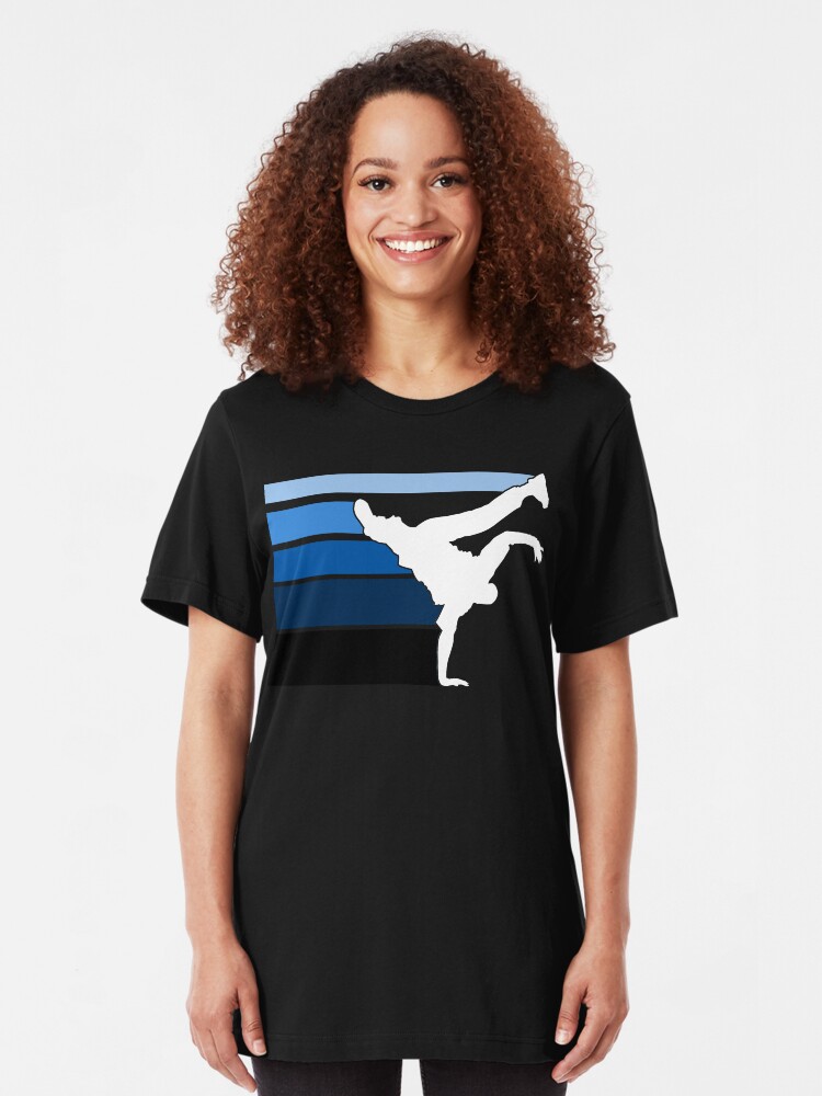 Alternate view of BBOY lines Blu/wht Slim Fit T-Shirt