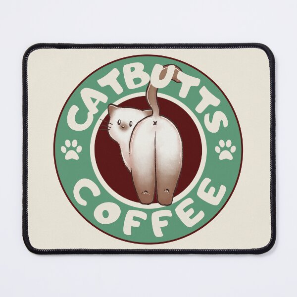 Item preview, Catbutts coffee cat logo designed and sold by Denise, Denisn't.