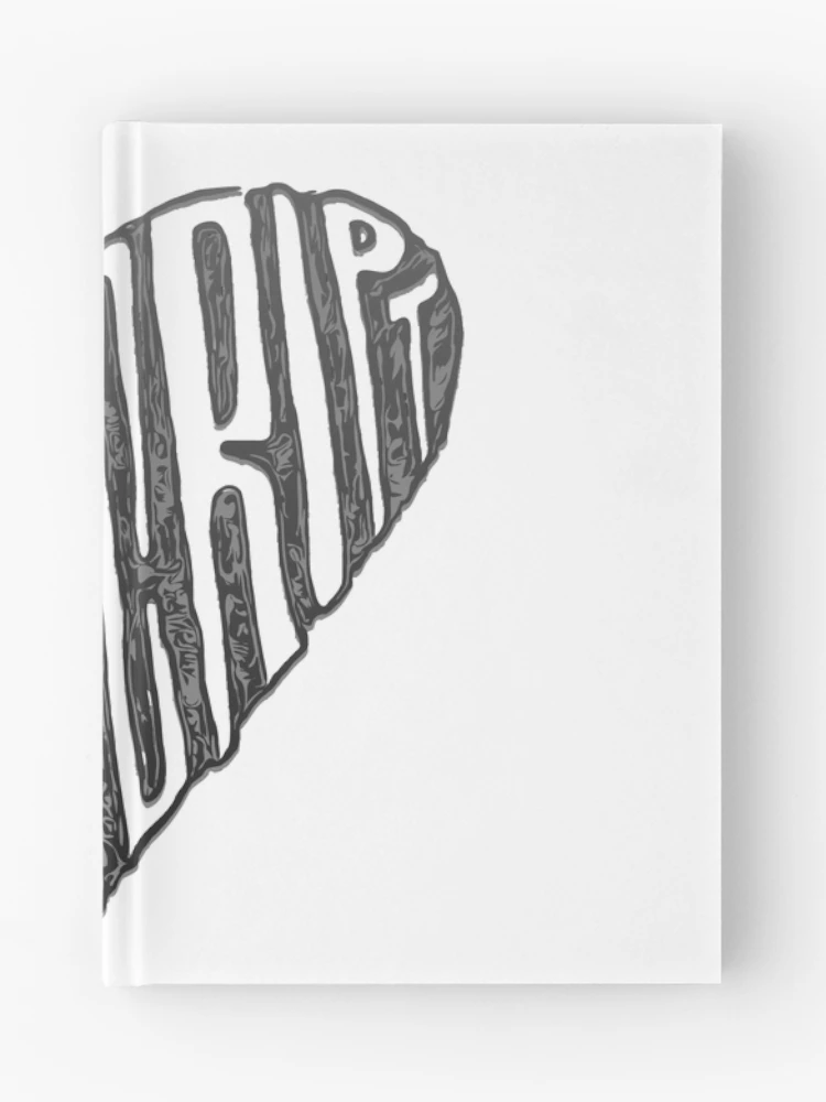 Thumbnail 1 of 3, Journal, JavaScript Heart Black and White designed and sold by cheeryscript.