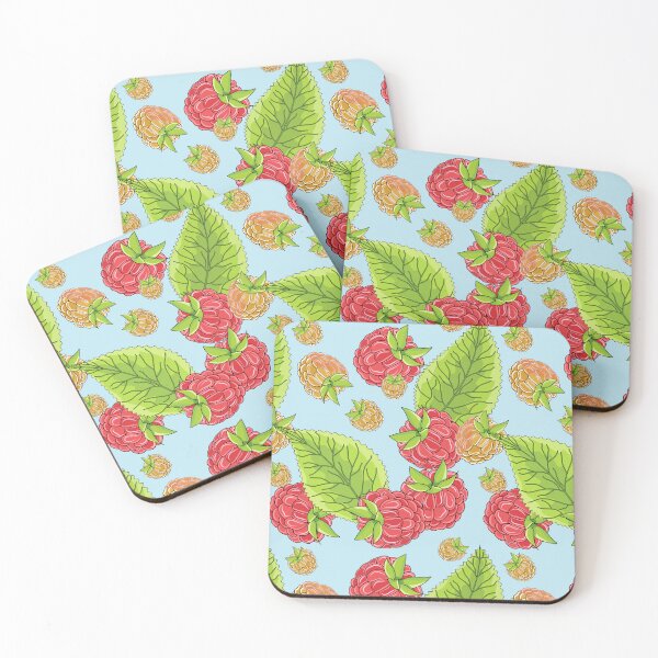 Item preview, Copy of Cute Raspberry And Leaves Seamless Pattern designed and sold by Ayesha Saleem.