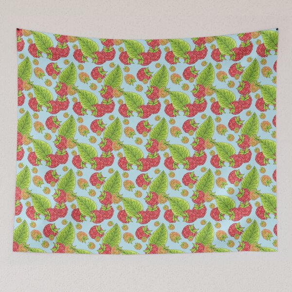 Item preview, Copy of Cute Raspberry And Leaves Seamless Pattern designed and sold by Ayesha Saleem.