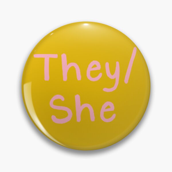 Item preview, Yellow They/She (Pink Text) designed and sold by Smoltsuki.