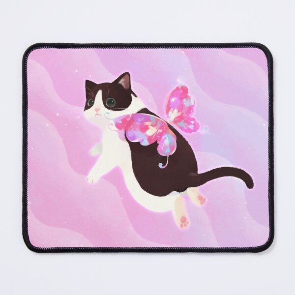 Item preview, Sparkly Pink Fairy Cat (tuxedo cat) designed and sold by You Store.
