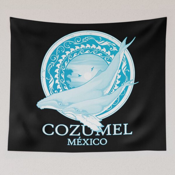 Item preview, Humpback whales Cozumel Mexico designed and sold by NicGrayGraphic.