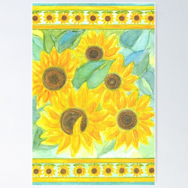Item preview, SUNFLOWERS - bright Sunshine into your Heart designed and sold by RubaiDesign.