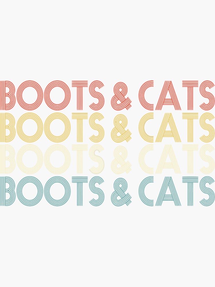 "Boots And Cats Shirt Funny House & Techno Dj" Sticker for Sale by