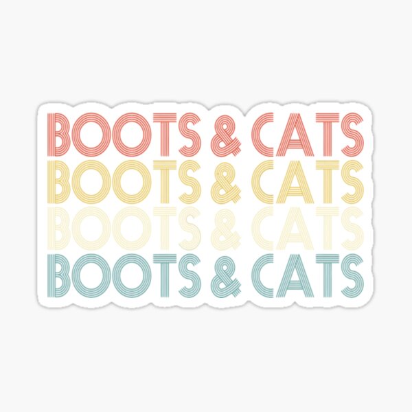 "Boots And Cats Shirt Funny House & Techno Dj" Sticker for Sale by