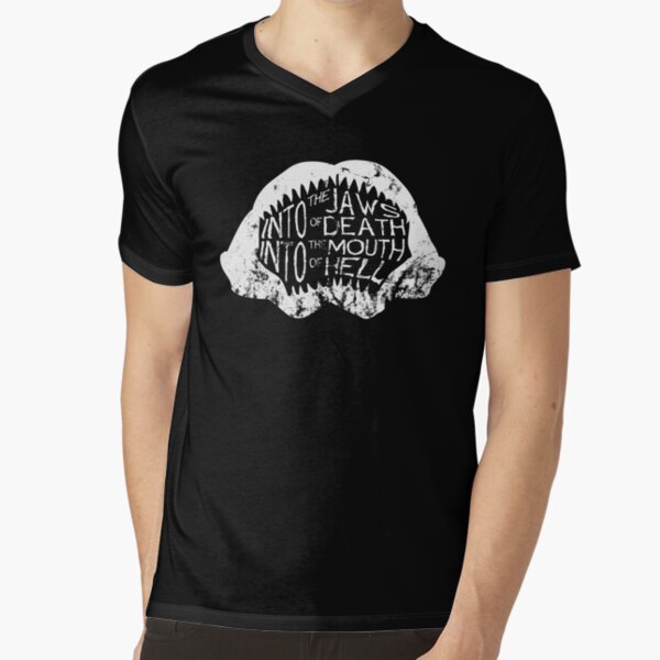 Into the Jaws of Death Into the Mouth of Hell V-Neck T-Shirt