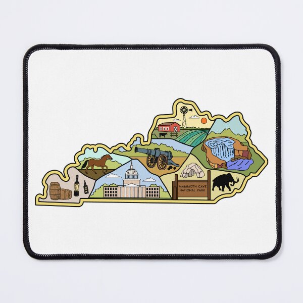 Item preview, Vintage Louisville Lexington Kentucky Graphics Map Souvenir designed and sold by merchzy.
