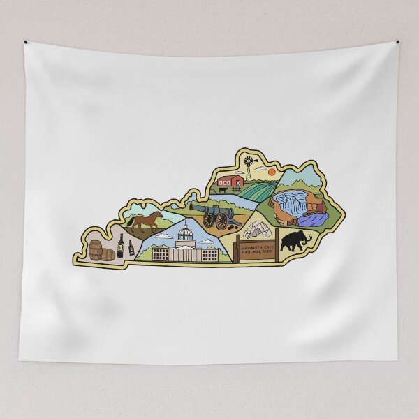 Item preview, Vintage Louisville Lexington Kentucky Graphics Map Souvenir designed and sold by merchzy.