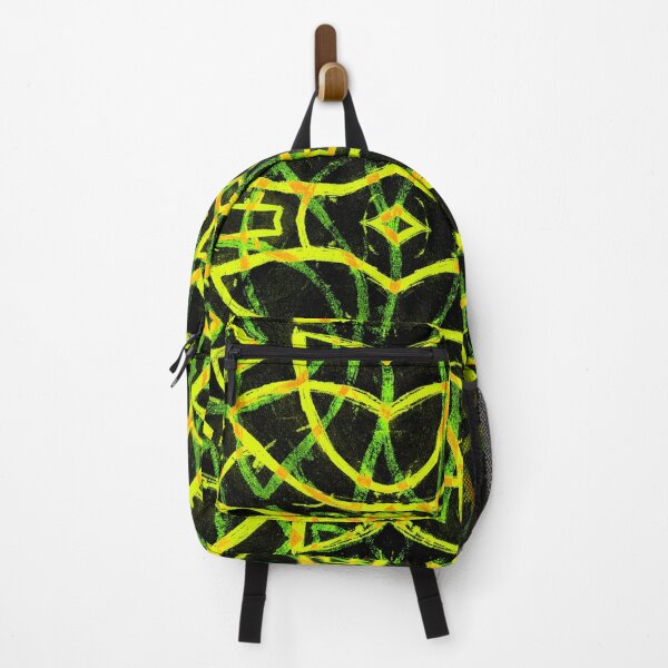 Item preview, Abstract Doodle Retro Pattern Yellow Green designed and sold by Wiggly Lines.