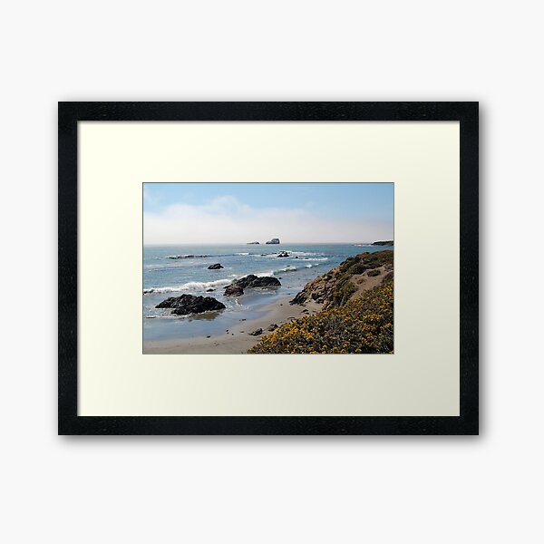 Fog Rolling Coastal Framed Art Print