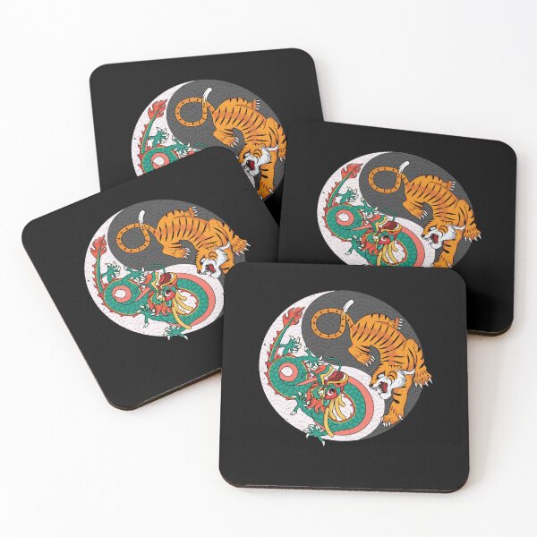 Item preview, Asia Kawaii Asian Japanese Yin And Yang Dragon Tiger designed and sold by DoSt-997.