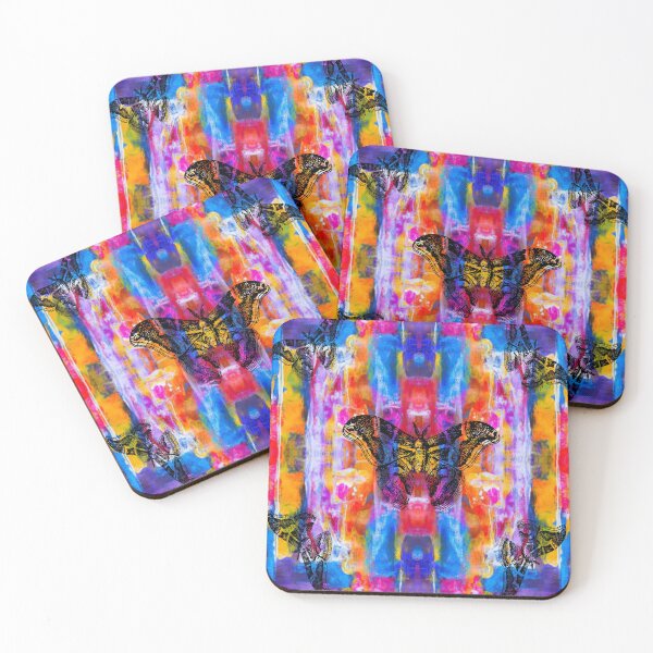 Item preview, Dreamy Butterfly Abstraction, Abstraction, bold colorful abstract playful design inspired by nature designed and sold by Adri Barnard.