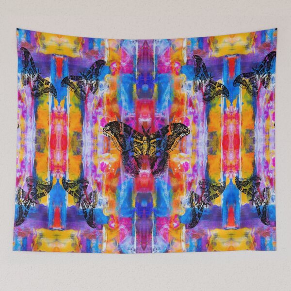 Item preview, Dreamy Butterfly Abstraction, Abstraction, bold colorful abstract playful design inspired by nature designed and sold by Adri Barnard.