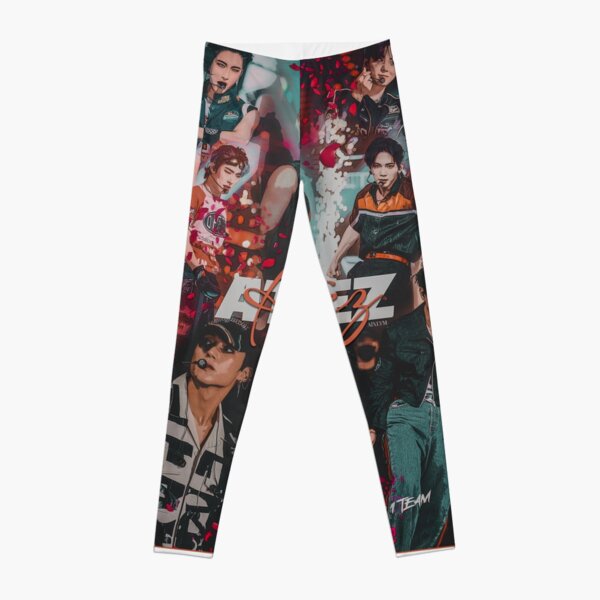 ATEEZ Purple Grey CAMO Camouflage Army Print Leggings for Sale by