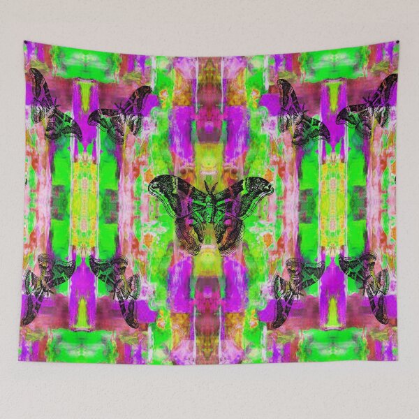 Item preview, Dreamy Butterfly Abstraction, 2, Abstraction, bold colorful abstract playful design inspired by nature designed and sold by Adri Barnard.