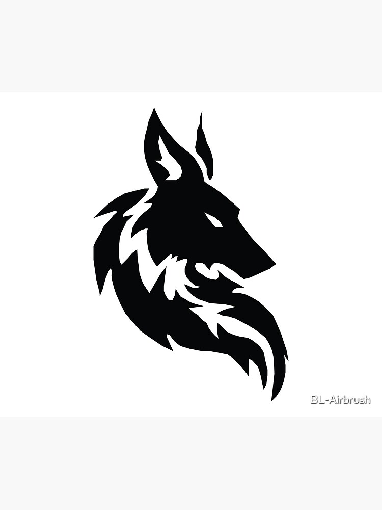 Tribal Wolf Duvet Cover By Bl Airbrush Redbubble